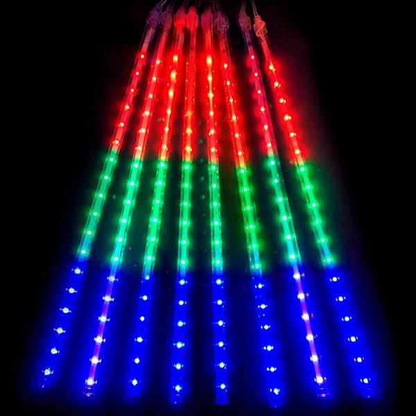 Imagem de Cascata Bastão 8 Tubo Led Meteoro Bivolt Pisca Natal Arvore