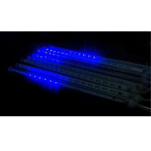 Imagem de Cascata Chuva de Neve 180 LEDs Natal 8 Tubos Enfeite Natalino Pisca Pisca Iluminaçao Decoraçao Queda Gelo