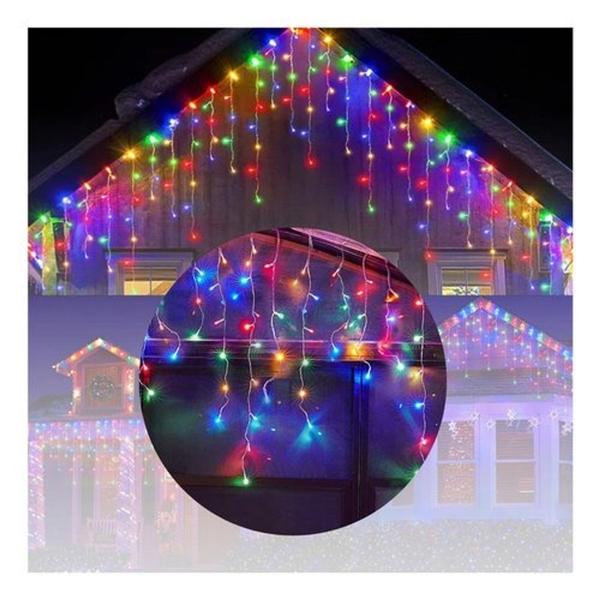 Imagem de Cascata de 400 LEDs 10 Metro 8 Funções Com Conectores Macho e Fêmea 110V