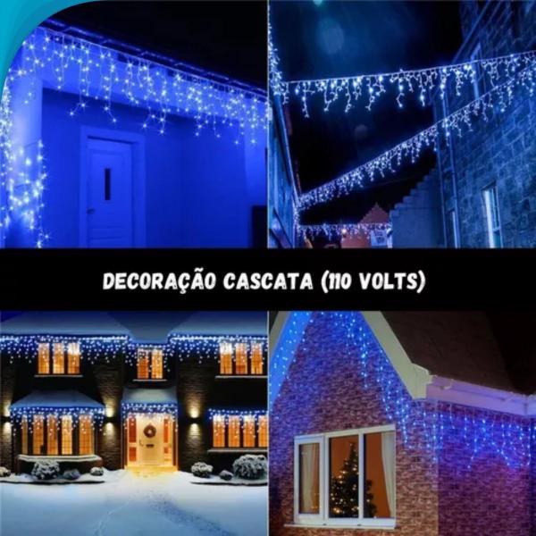 Imagem de Cascata de Iluminação Natalina que Surpreende na Decoração Para Sua Árvore de Natal