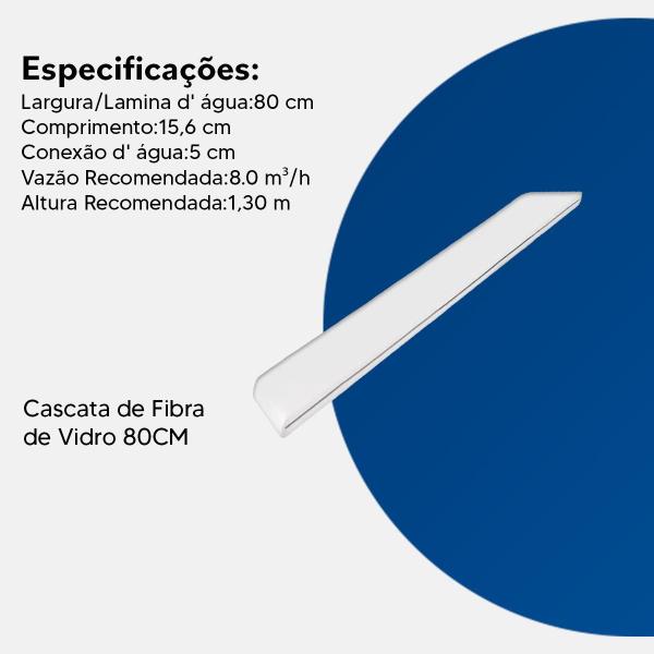 Imagem de Cascata Grande Para Piscina Embutir Lâmina 80cm Pronta Entga