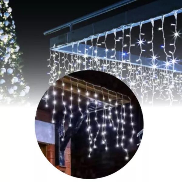 Imagem de Cascata Led 240 Cortina Iluminação Decoração Natal Luz 4,3m