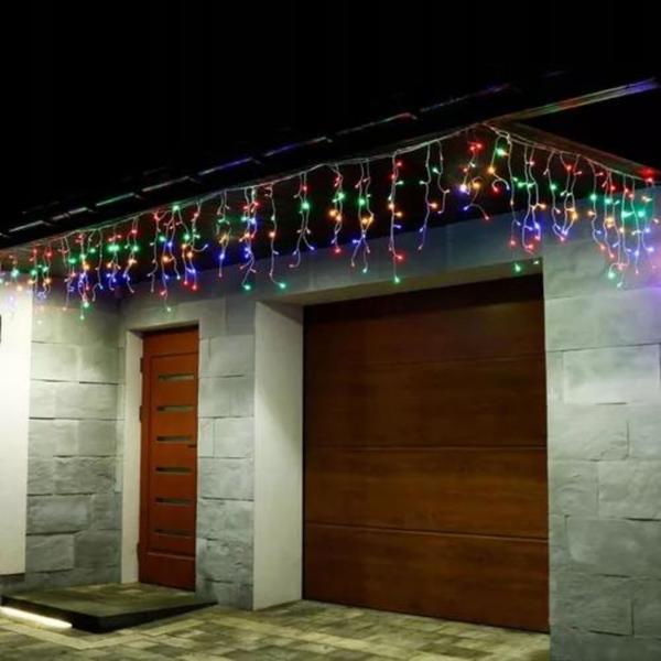 Imagem de Cascata Pisca Colorido 3 Metros Natal Luz Fixa E Função Decoração 220V