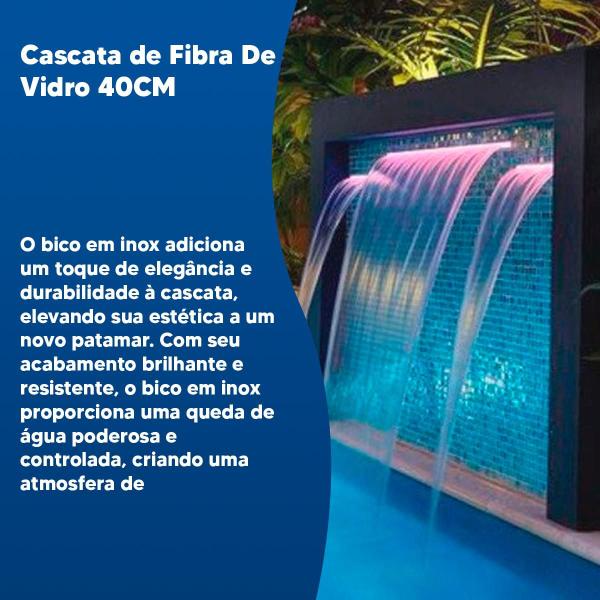 Imagem de Cascata Piscina Embutir Parede 40cm  Pronta Entrega