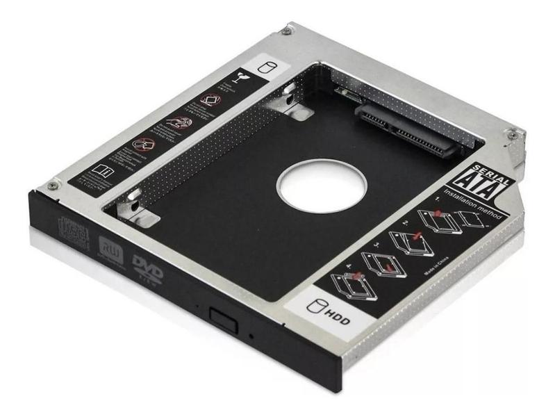 Imagem de Case Adaptador Caddy 12,7Mm Dvd P/Segundo Hd Ou Ssd 2.5 Sata