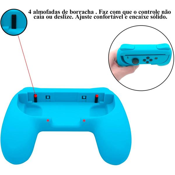 Imagem de Case Bolsa Estojo Compatível Com Nintendo Switch Oled + Grip Controller Joy Colorido