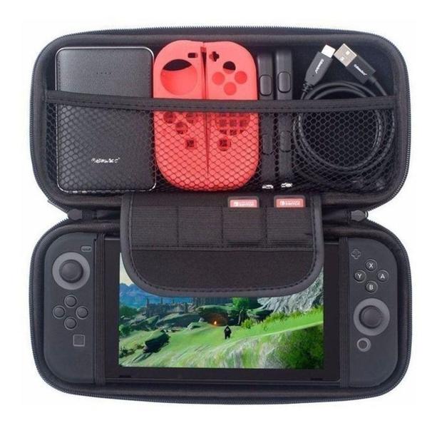 Imagem de Case Bolsa Estojo Nintendo Switch + Película Vidro