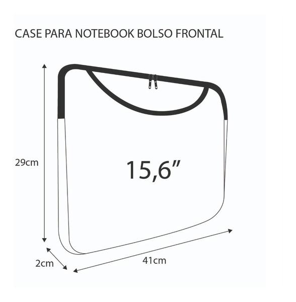 Imagem de Case Capa Notebook Premium Neoprene 15.6 Pol. c/Bolso-006363