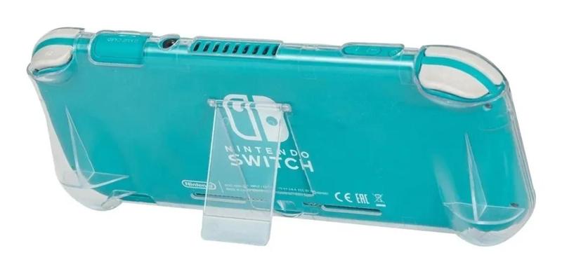 Imagem de Case Capa Proteção Acrilico Transparente Stand Compativel com Nintendo Switch Lite