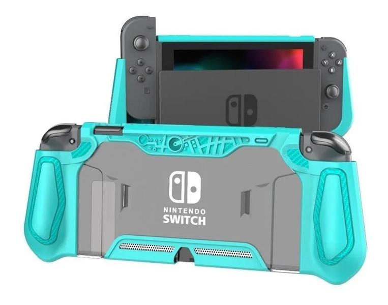 Imagem de Case Capa Shell Tpu Grip Ergonômico Analógico Joycon Compativel com Nintendo Switch Padrao