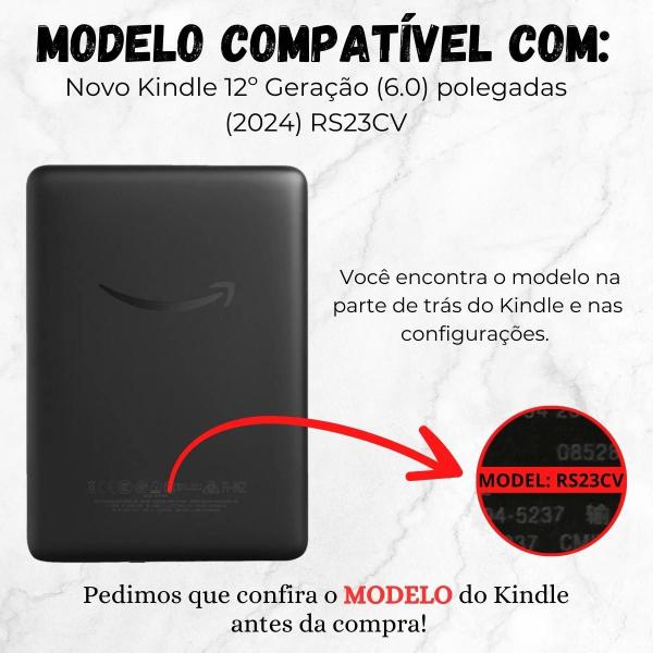 Imagem de Case Com Alça Para Kindle 12 Básico 6.0 (Rs23Cv) + Película