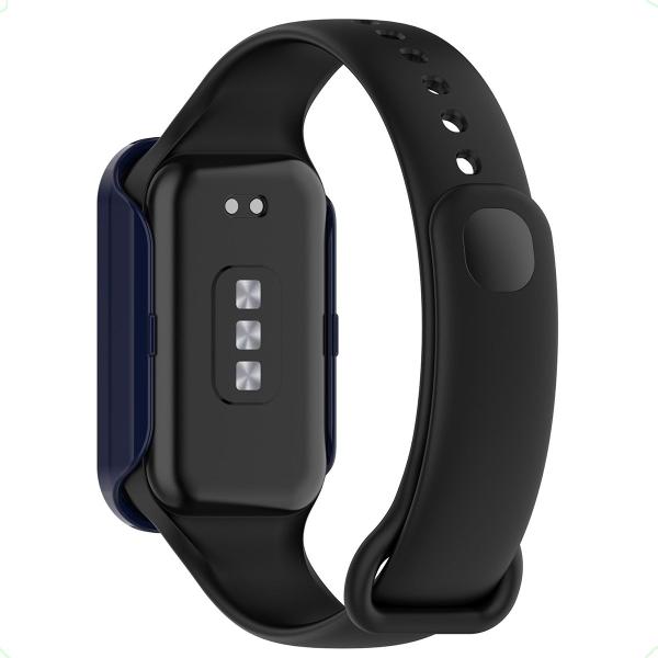 Imagem de Case compatível com Mi Band 8 Active Xiaomi com Tela Vidro Bumper Capa Protetora Smartwatch