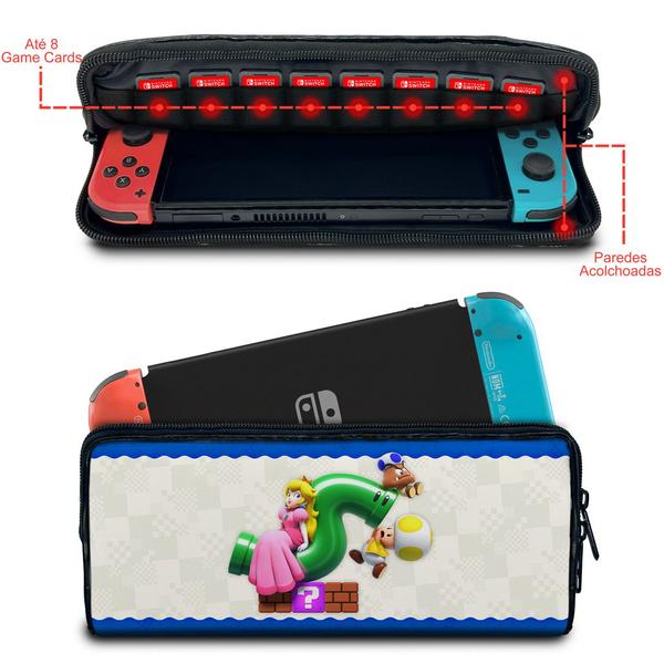 Imagem de Case Compatível Nintendo Switch Bolsa Estojo - Super Mario Bros. Wonder