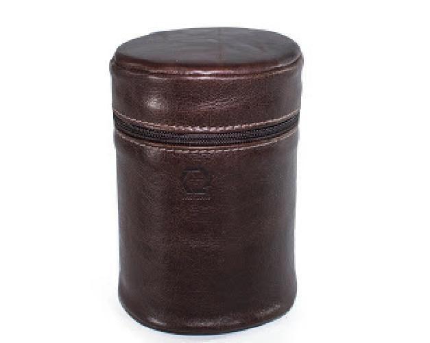 Case Em Couro Para Lentes Fotograficas Cor Café Pequeno - Photopro Imagem de Case Em Couro Para Lentes Fotograficas Cor Café Pequeno