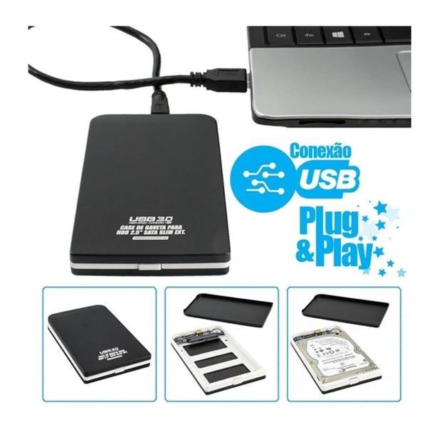 Imagem de Case Externa Para Hd Sata Usb 3.0 Gaveta Hd 2.5 De Notebook