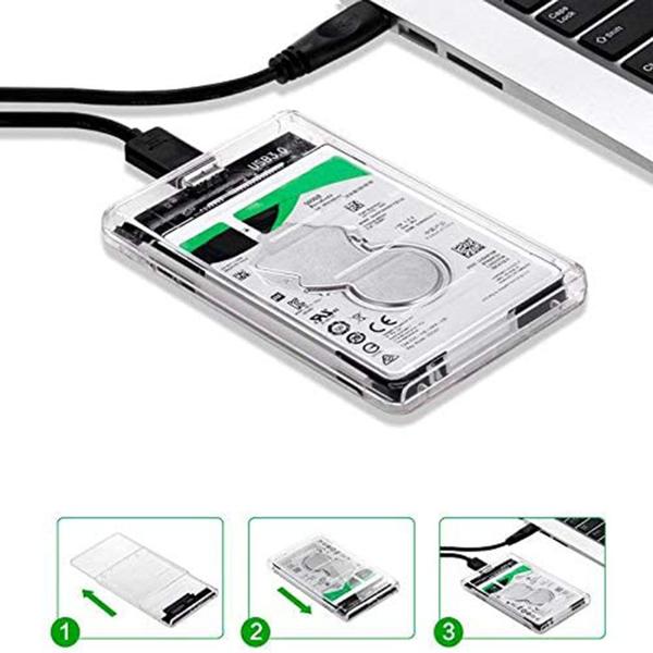 Imagem de Case externo para hd 2.5" usb 3.0 acrílico