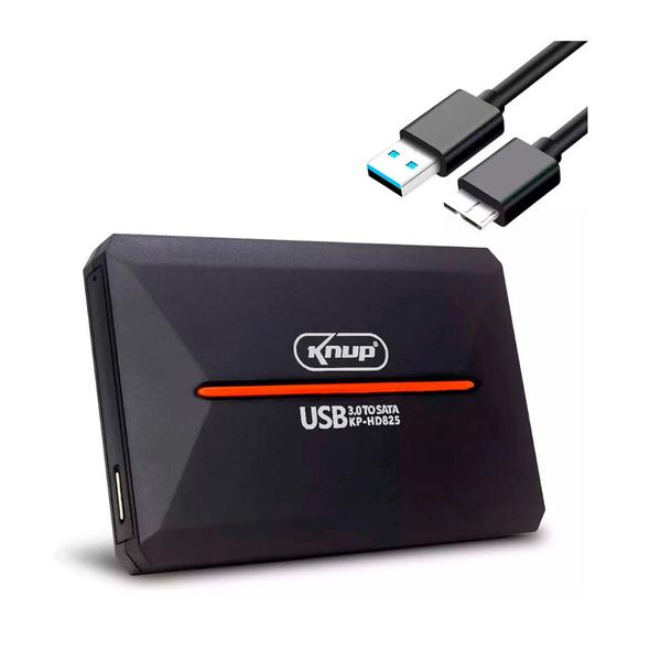 Imagem de Case Externo para Hd/Ssd 2,5 Sata 3 Usb 3.0 Preto KP-HD825 Knup