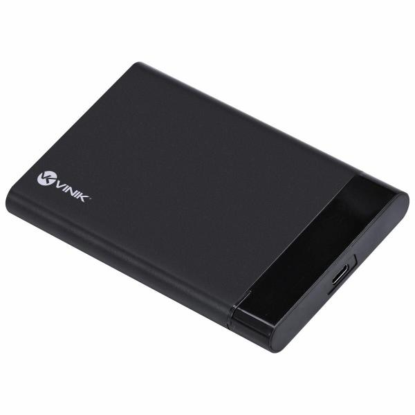 Imagem de Case Externo Para Ssd 2.5" Aluminio Usb 3.1 Type C Preto - Vinik Ch25-c31