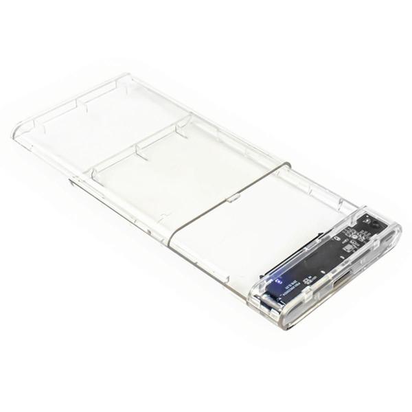 Imagem de Case Hd Externo 2.5 E Sata Ssd Usb 3.0 Transparente Exbom