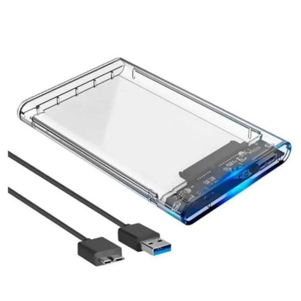 Imagem de Case Hd Externo 2.5 E Sata Ssd Usb 3.0 Transparente Notebook