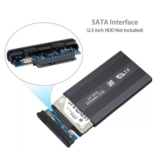 Imagem de Case Hd Externo 2tb Sata 2.5 Usb 2.0 Gaveta Slim Pc Notebook