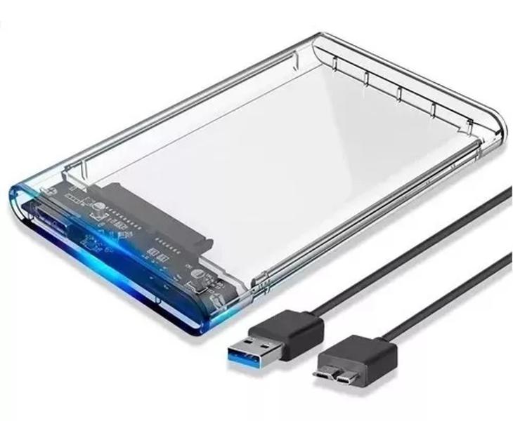 Imagem de Case HD Externo Transparente USB 3.0