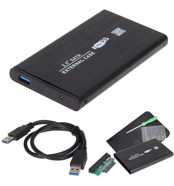 Imagem de Case Hd Externo Usb 3.0 Sata 2.5 Notebook Pc Xbox Ps3 preta