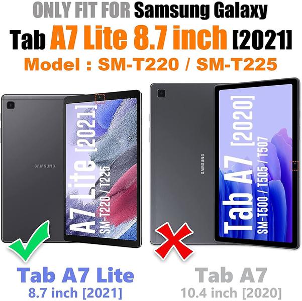 Imagem de Case infantil azul com protetor de tela para Samsung Galaxy Tab A7 Lite 2021 de 8,7 polegadas