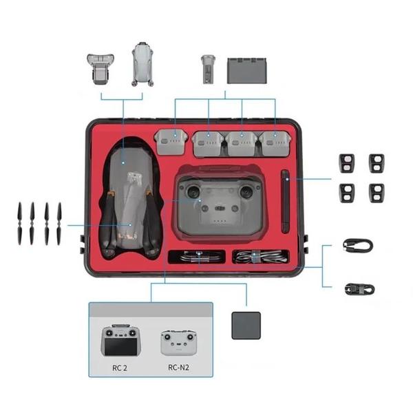 Imagem de Case Maleta Estanque DJI Air 3 e Controle DJI RC N2 / DJI RC 2 - StartRC