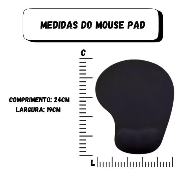 Imagem de Case Maleta Notebook Reforçada Anti Impacto 15.6'' Polegadas E Mouse Pad Neoprene Preto