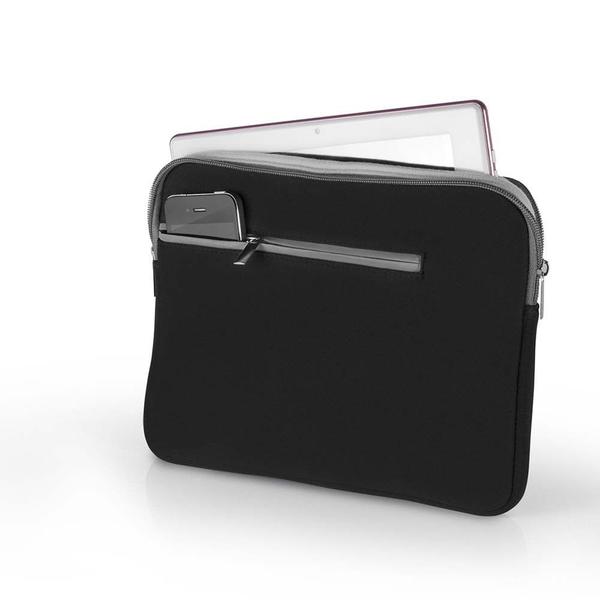 Imagem de Case Neoprene para Notebook até 15,6 Pol, Preto e Cinza Multilaser - BO400