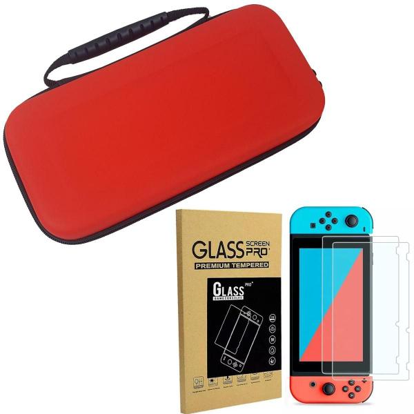 Imagem de Case Nintendo Switch Estojo Proteção Viagem + 2 Películas