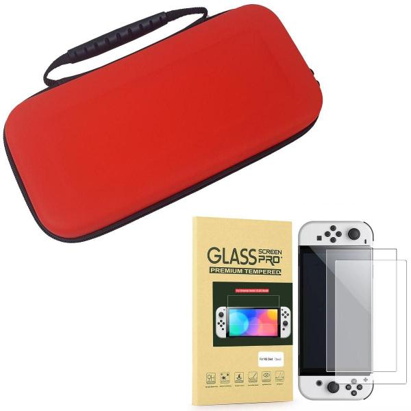 Imagem de Case Nintendo Switch Oled Estojo Bolsa Viagem + 2 Películas