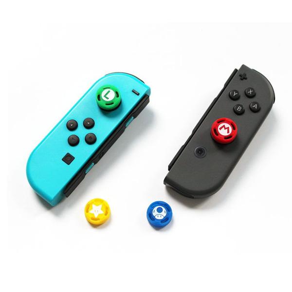 Imagem de Case Nintendo Switch Oled Mario + 4 Grips + Película Vidro