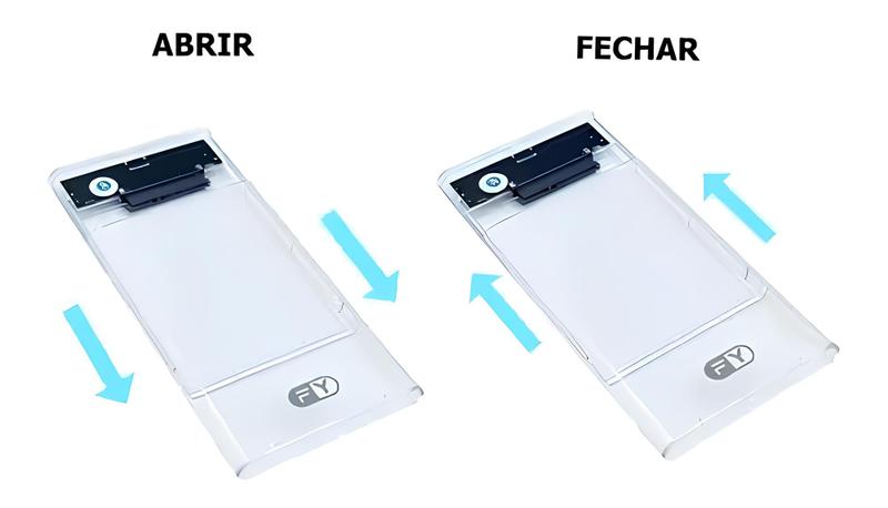 Imagem de Case P/ Hd Externo Transparente Notebook Sata 2.5 Usb 2.0 Pc