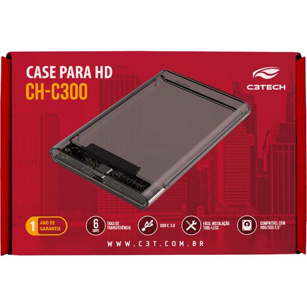 Imagem de Case Para HD 2.5" Externo CH-C300BK C3Tech