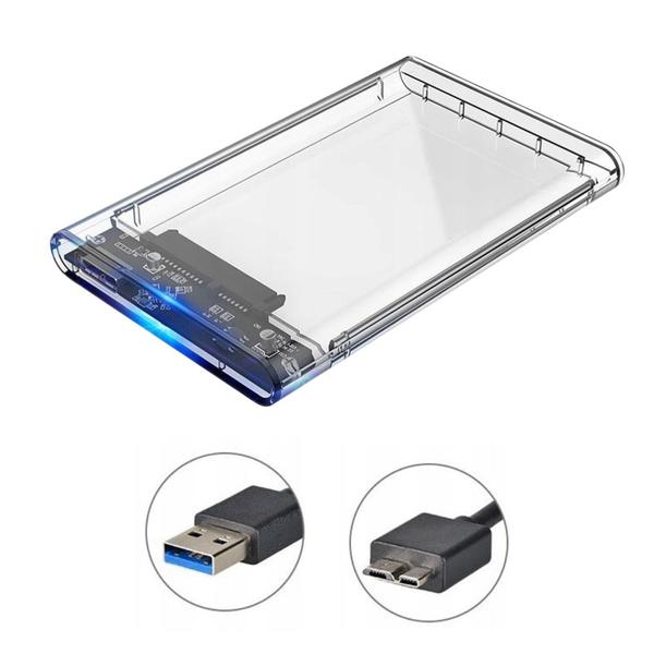 Imagem de Case Para Hd 2.5 Sata Usb 3.0 Transparente Slim Externo