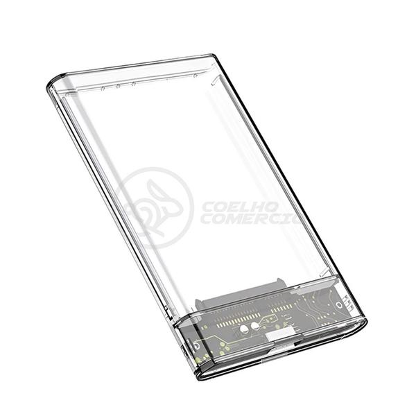 Imagem de Case para HD 2.5" Transparente USB 3.0 Sata Compatível com PC Notebook e Vídeo Game