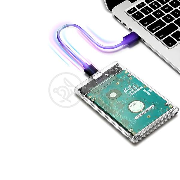 Imagem de Case para HD 2.5" Transparente USB 3.0 Sata Compatível com PC Notebook e Vídeo Game