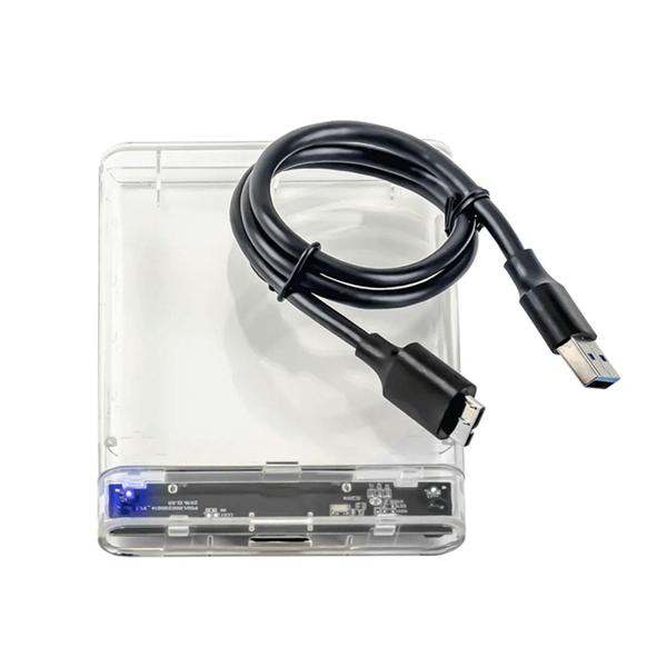 Imagem de case para HD externo CGHD-35 HD 2.5" USB 3.0 Transparente com um indicador LED - Exbom - Sata