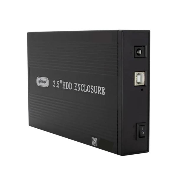 Imagem de Case para Hd Externo de Pc Desktop 3,5" USB 2.0 com Fonte de Alimentação USB Alumínio