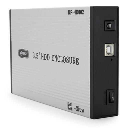 Imagem de Case Para Hd Externo Sata 3.5 Usb 2.0 Knup Kp-Hd002 Prata