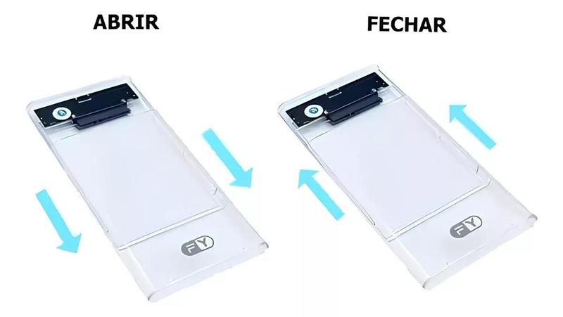 Imagem de Case Para Hd Externo Transparente Usb Notebook Sata Protect