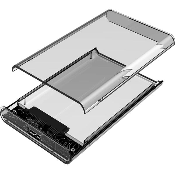 Imagem de Case Para Hd ssd Externo 2.5'' Sata III Usb 3.0 Transparente