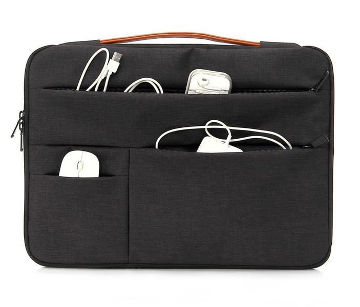 Imagem de Case para Notebook até 15.6" com Bolsos Preta e Laranja Goldentec - GOLDENTEC ACESSORIOS