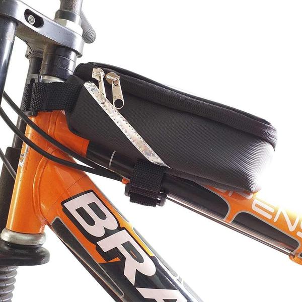 Imagem de Case Porta Celular Bicicleta Bolsa Quadro Smartphone Preto