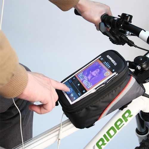 Imagem de Case Porta Celular Suporte De Quadro Para Bike Com Visor