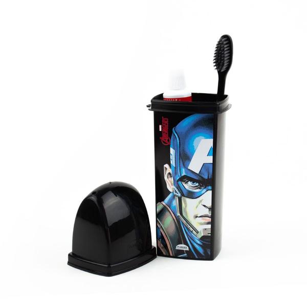 Imagem de Case Porta Escova de Dente Infantil Dental Case Escolar  vingadores marvel