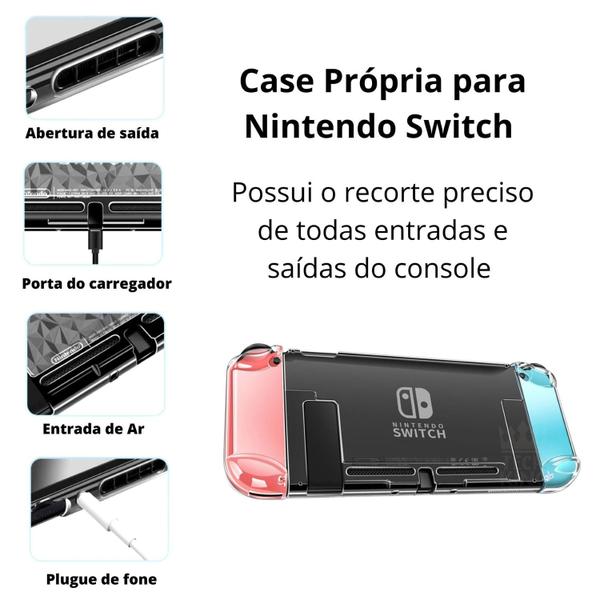 Imagem de case proteção acrílica transparente para Nintendo switch