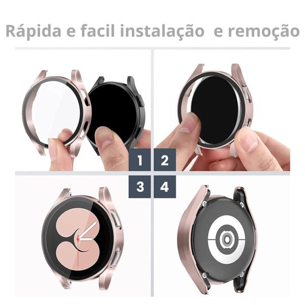 Imagem de Case Protetora Acrílica C/ Vidro Para Galaxy Watch 4 40mm